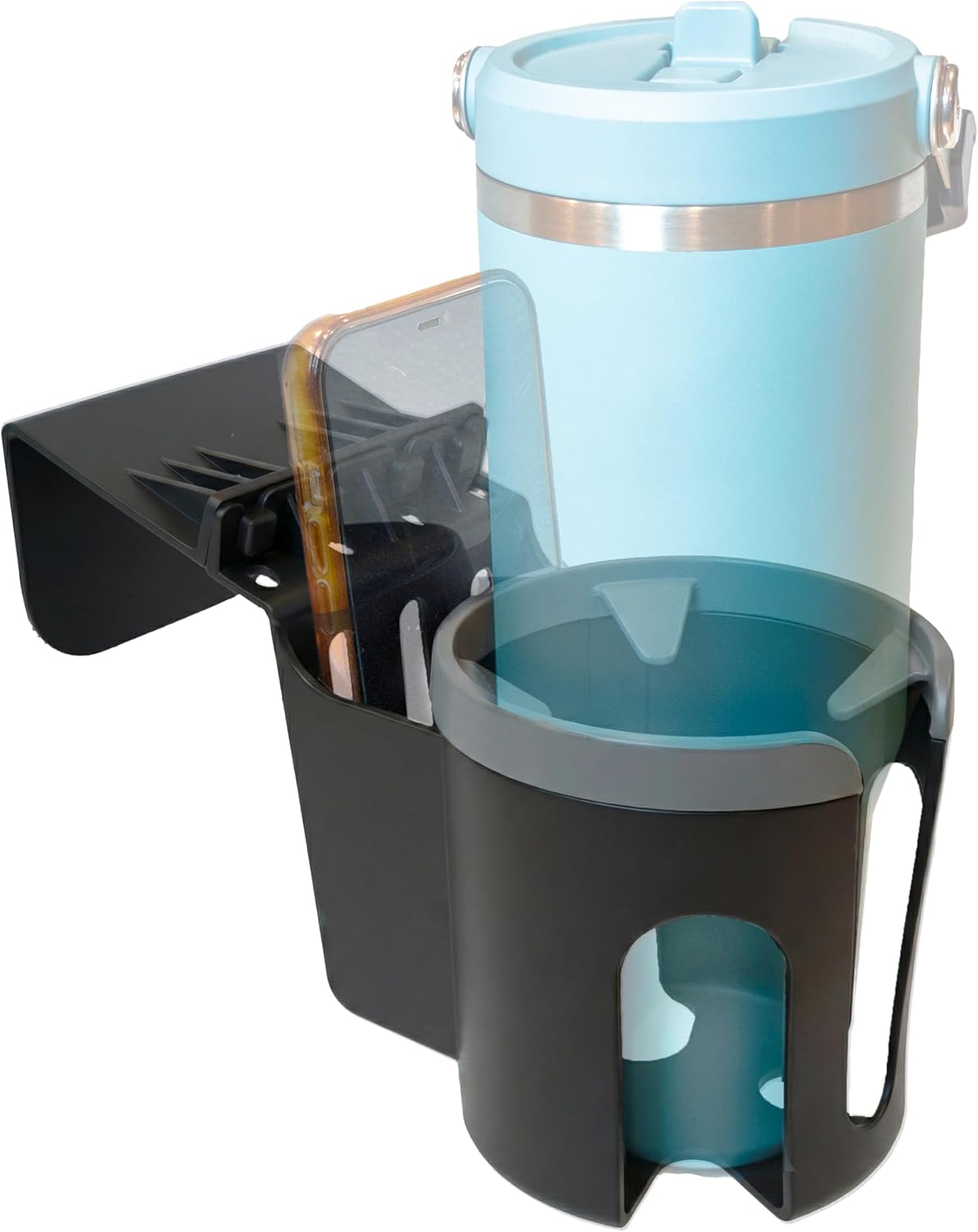 Car Door Cup Holder – Universal Window Cup-Holder with Phone Storage