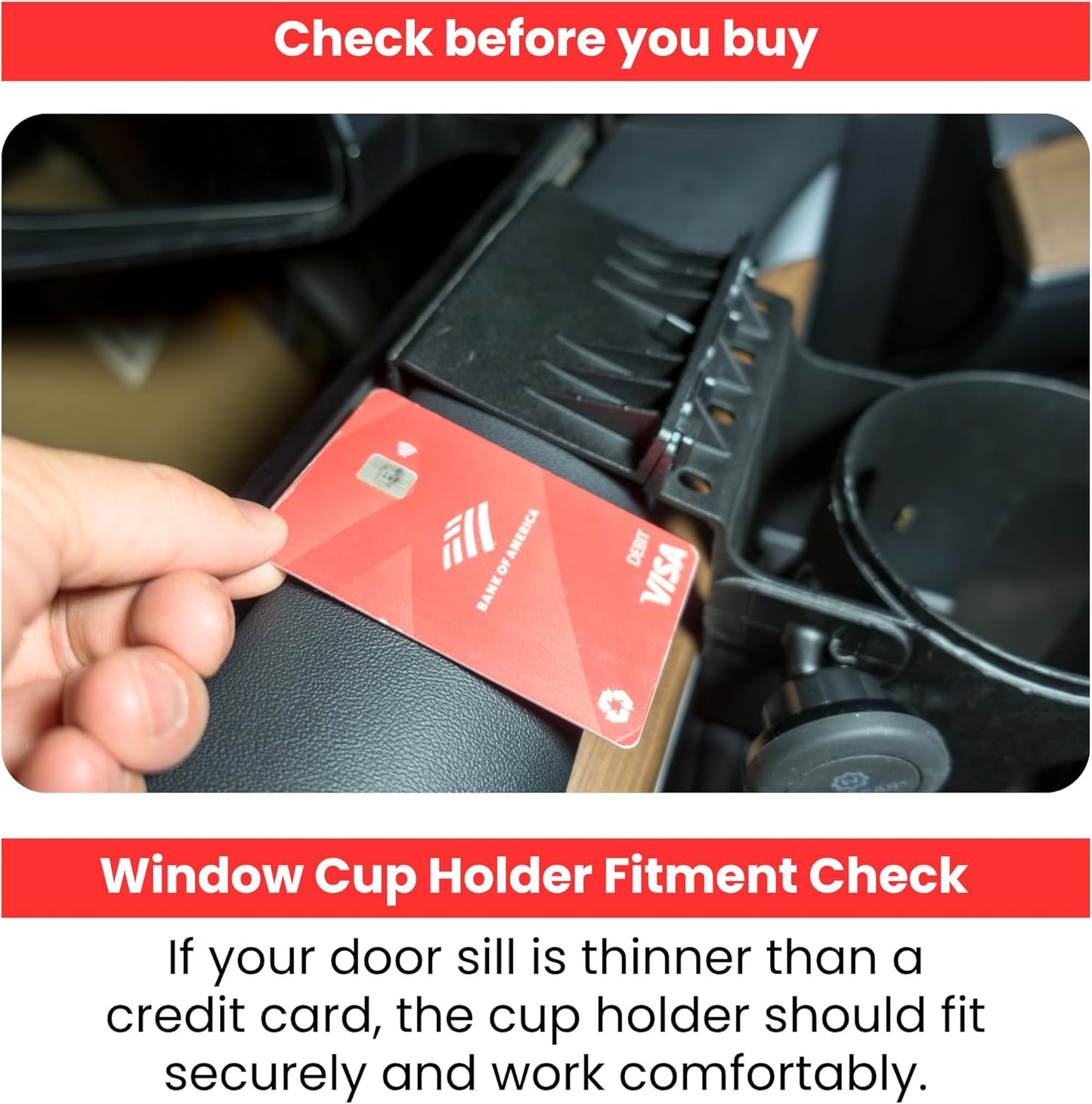 Car Door Cup Holder – Universal Window Cup-Holder with Phone Storage